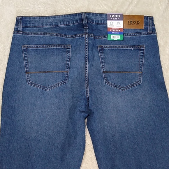 New Izod Jeans Mens 38x34 Straight Stretch - Picture 4 of 15